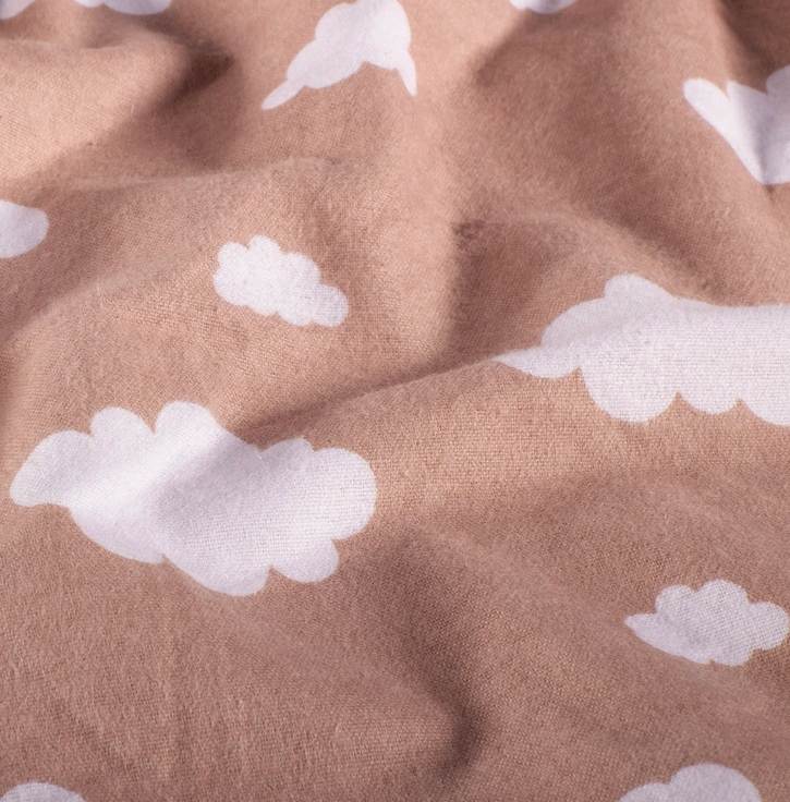 Flanell Wolken Rosa