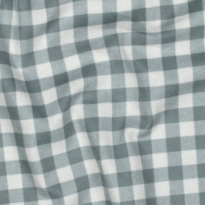 Flanell Salbeigrün Weiß Vichy Karo aus 100% Baumwolle als Meterware