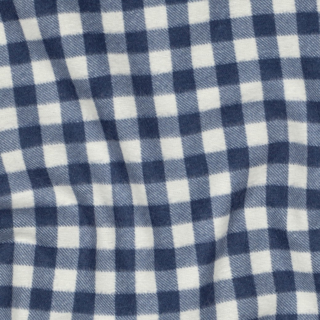 Flanell Blau Weiß Vichykaro aus 100% Baumwolle als Meterware