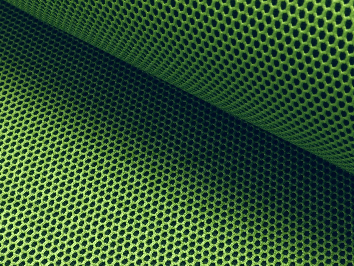 3D-Netzstoff Lemon mit Geweberücken und offener Netzstruktur