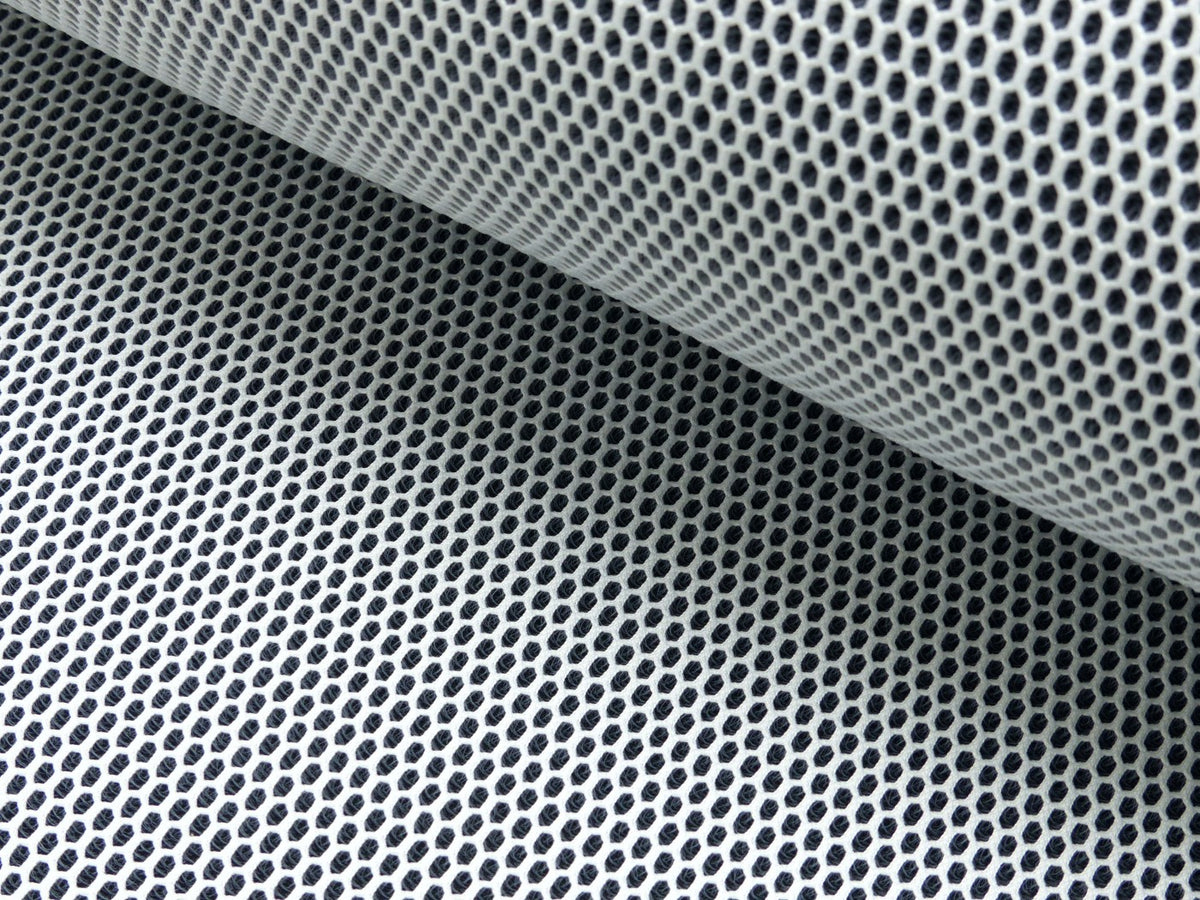 3D-Netzstoff mit Geweberücken in Weiß