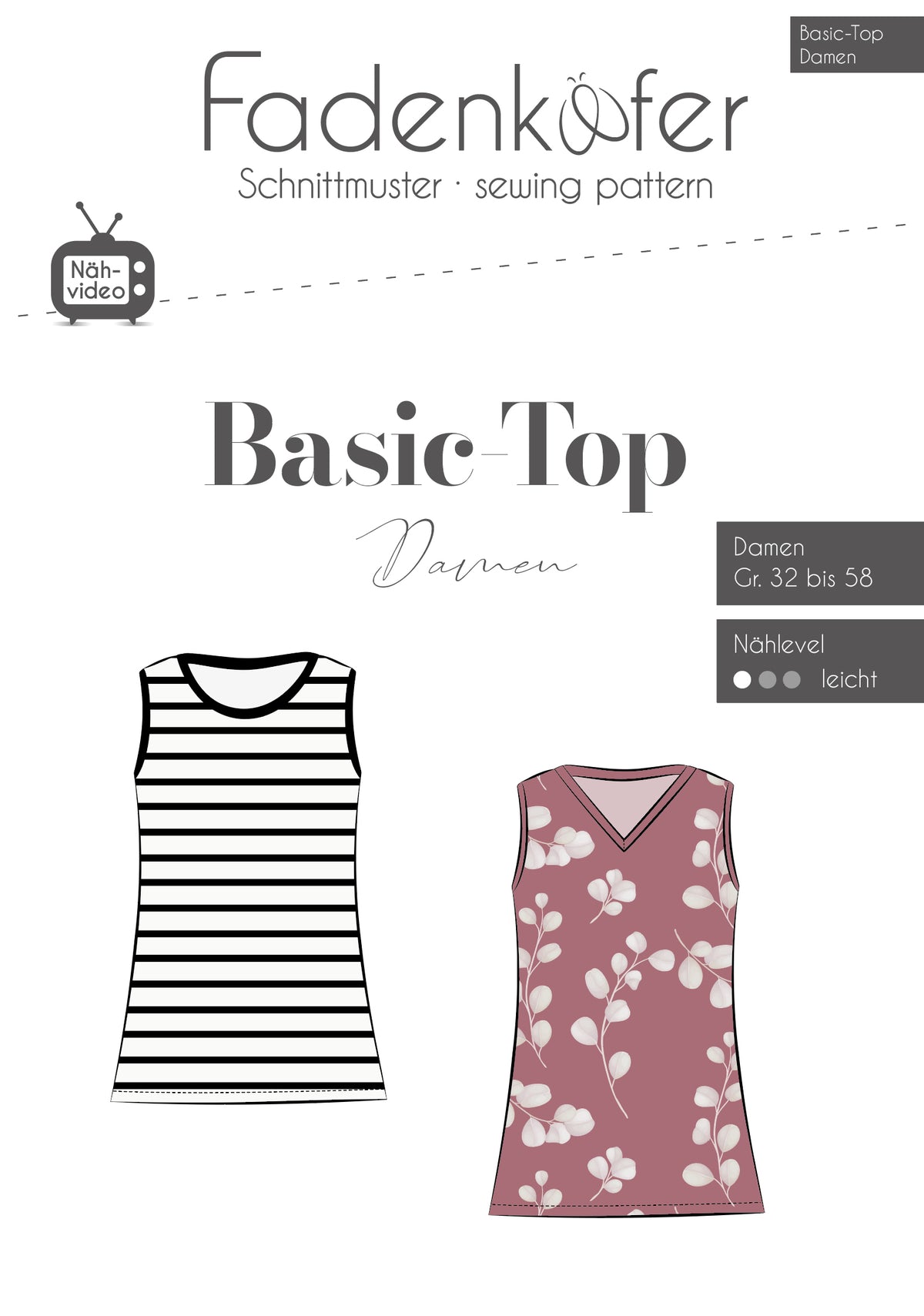 Schnittmuster Fadenkäfer Basic Top Damen