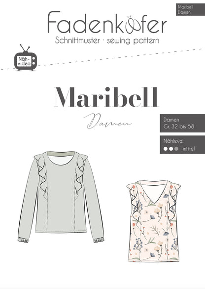 Schnittmuster Fadenkäfer Bluse Maribell Damen
