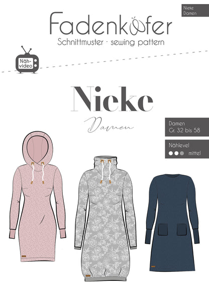 Schnittmuster Fadenkäfer Nieke Kleid Damen