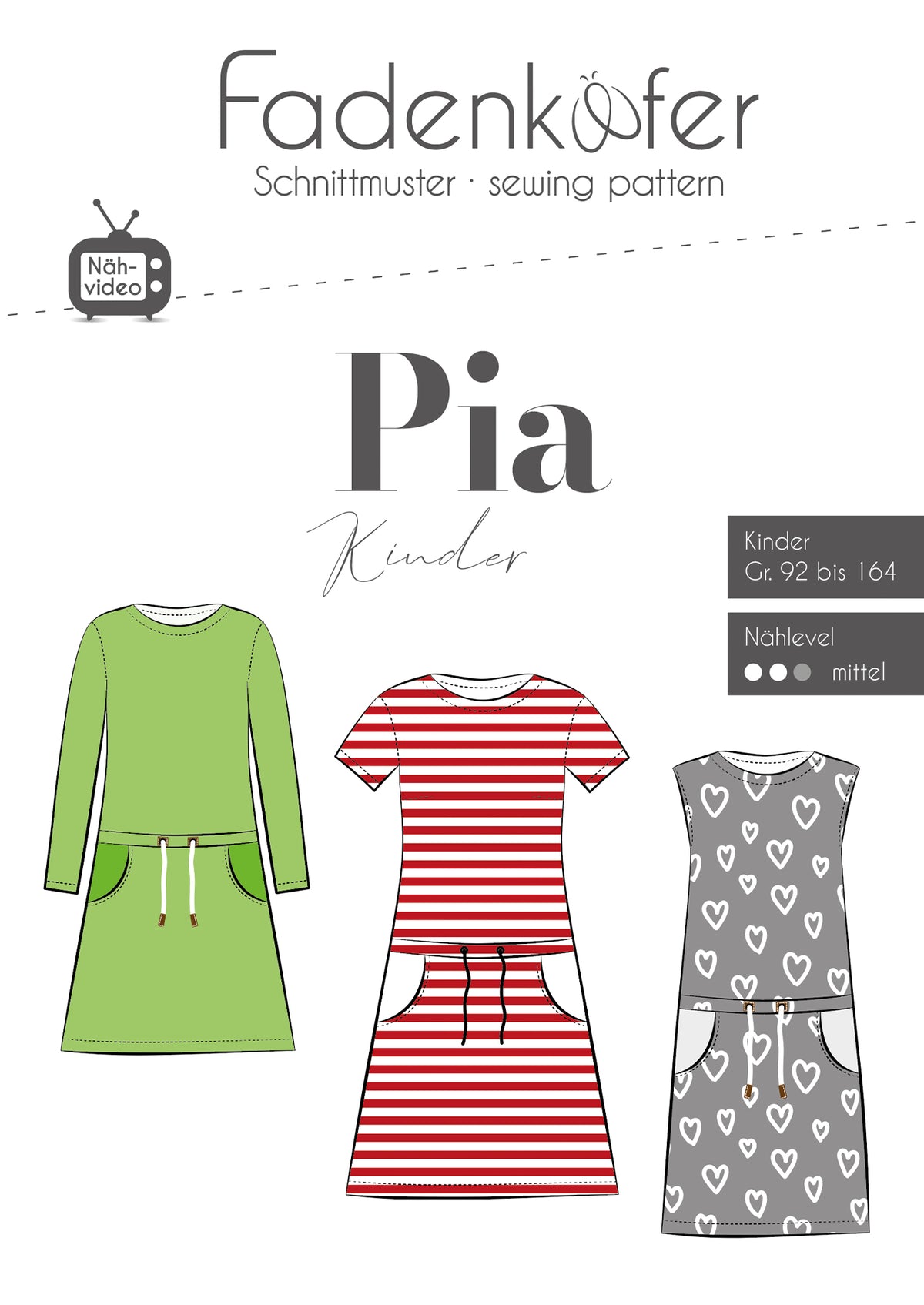 Schnittmuster Fadenkäfer Kleid Pia Kinder