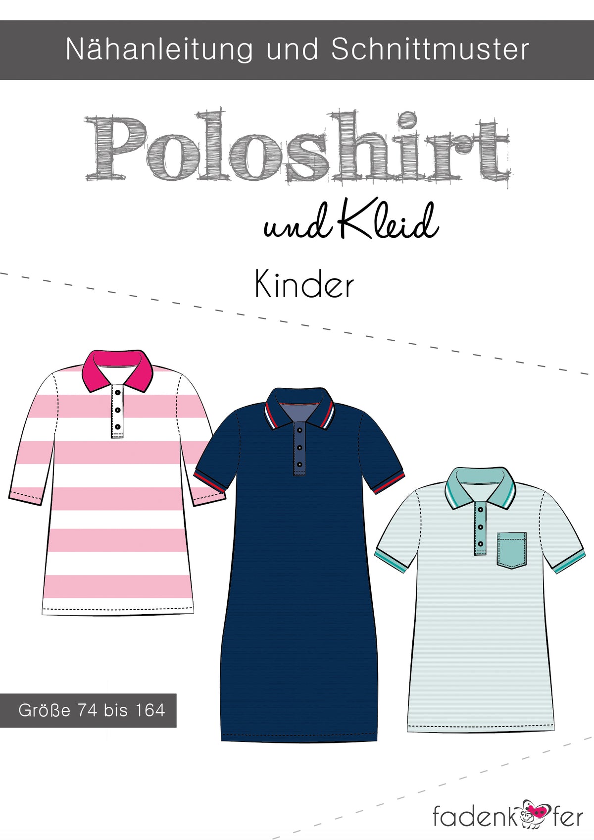 Schnittmuster Fadenkäfer Poloshirt und Kleid Kinder