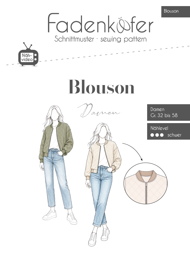 Schnittmuster Fadenkäfer Blouson Damen