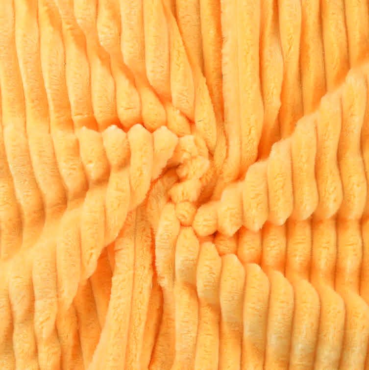 Kuschelfleece Rippstruktur Senf