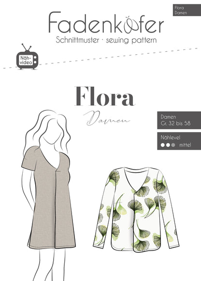Schnittmuster Fadenkäfer Bluse / Tunika Flora Damen