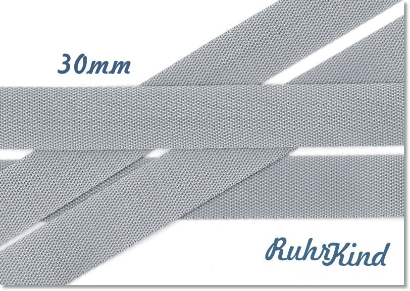 Gurtband Hellgrau 30mm