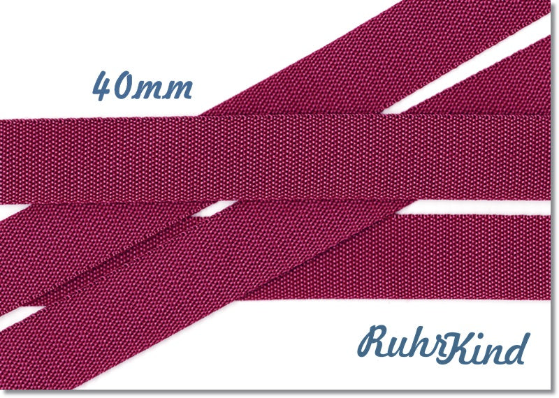 Gurtband Weinrot 40mm