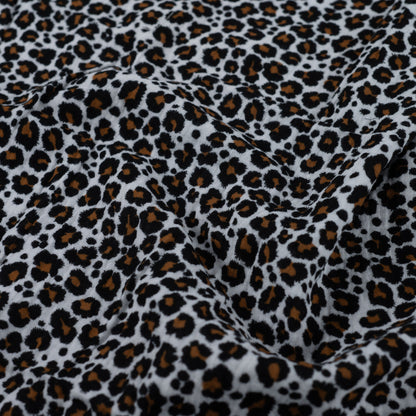 Musselin Ecru mit Leopardenmuster aus Double Gauze