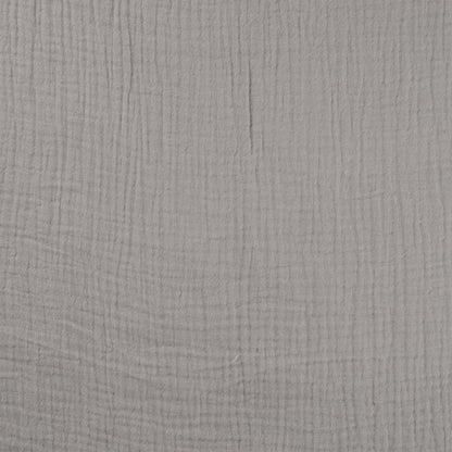 Detailaufnahme von grauem Uni Musselin mit 160cm Überbreite