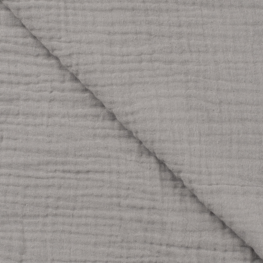 Uni Musselin in Grau aus 100% Baumwolle mit 160cm Überbreite