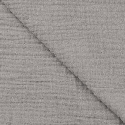 Uni Musselin in Grau aus 100% Baumwolle mit 160cm Überbreite