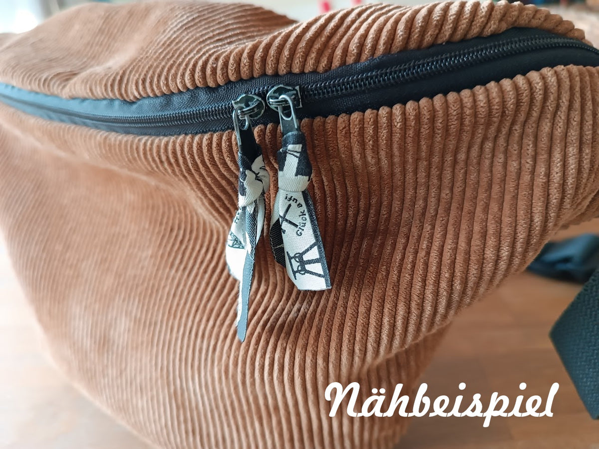 5m Endlosreißverschluss + 25 Zipper Weinrot