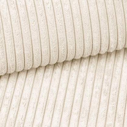 Breitcord Meterware in Creme mit ca.1cm breiten Rippen
