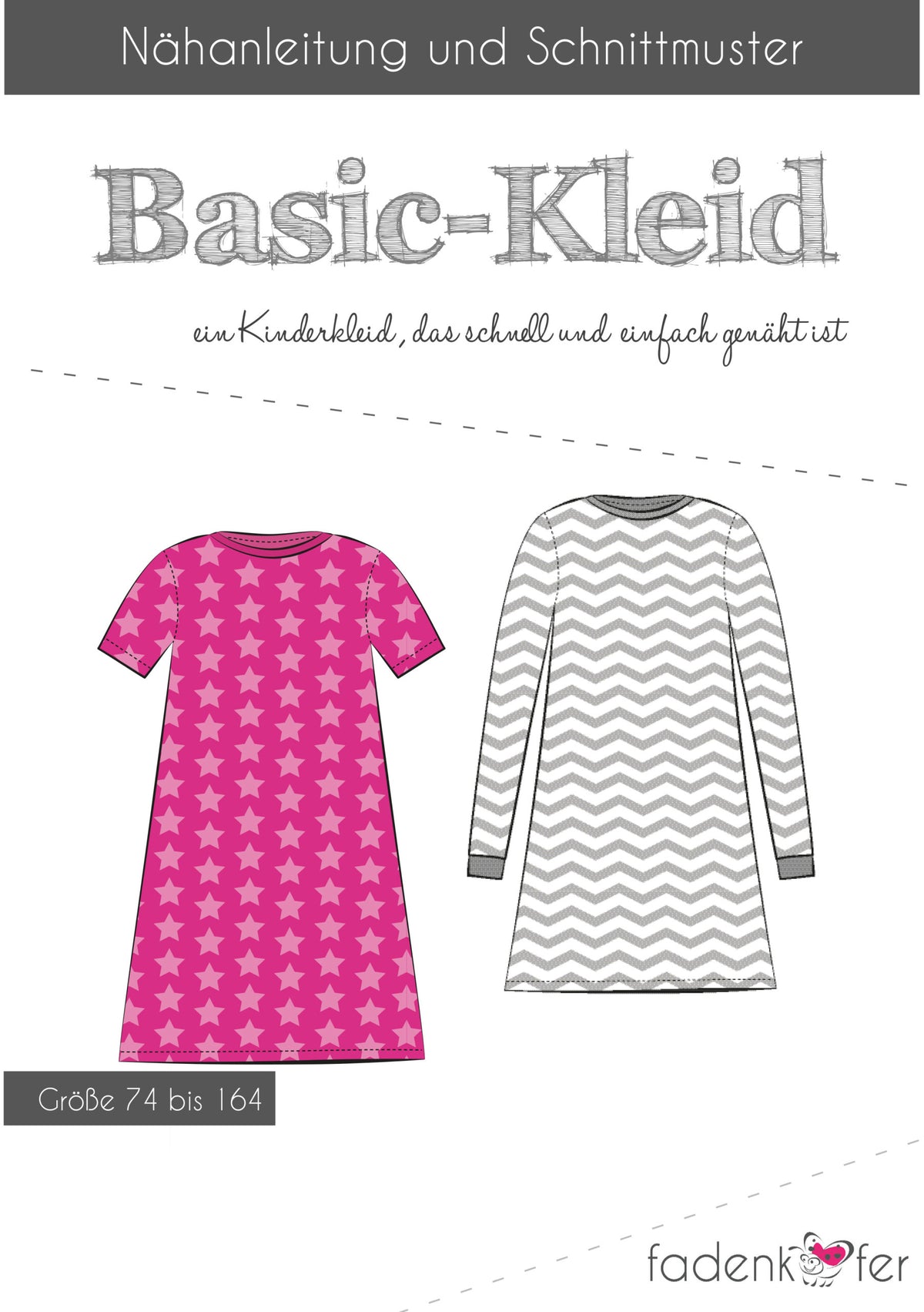 Schnittmuster Fadenkäfer Basic Kleid Kinder